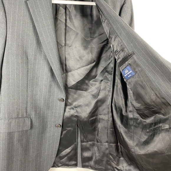 Brooks Brothers 346 Size 42 Long Wool Blazer Suit Jacket Dark Gray Pinstripe - Picture 3 of 5